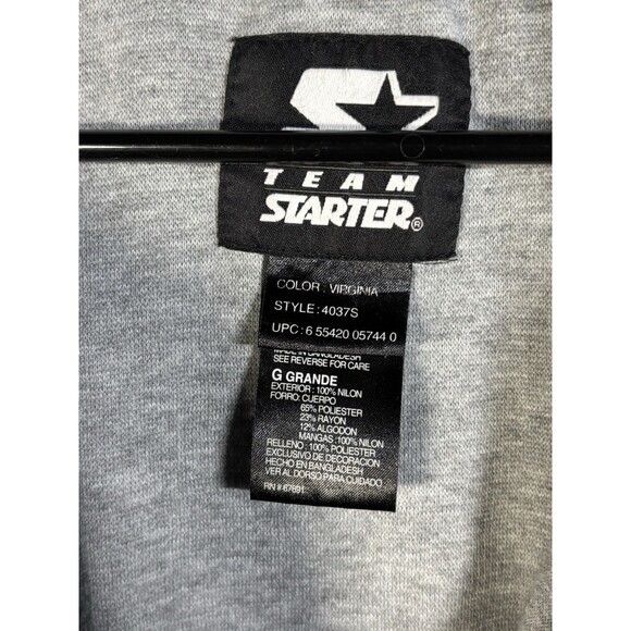 Vintage Y2k Starter Jacket University of Virginia UVA Cavaliers Blue Adult Large - Picture 5 of 9